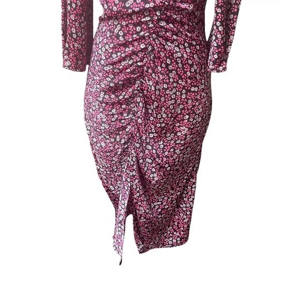 ZARA - FLORAL PRINT RUCHED DRESS - Picture 7 of 12